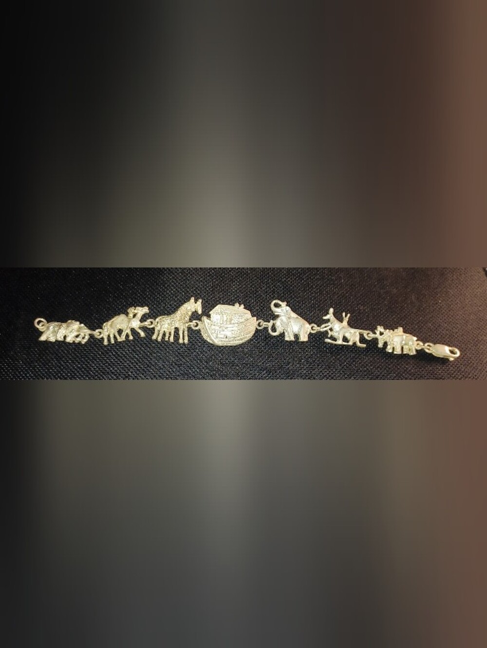 Sterling Silver NOAHS ARK Link Animal Bracelet 7.5” Long
